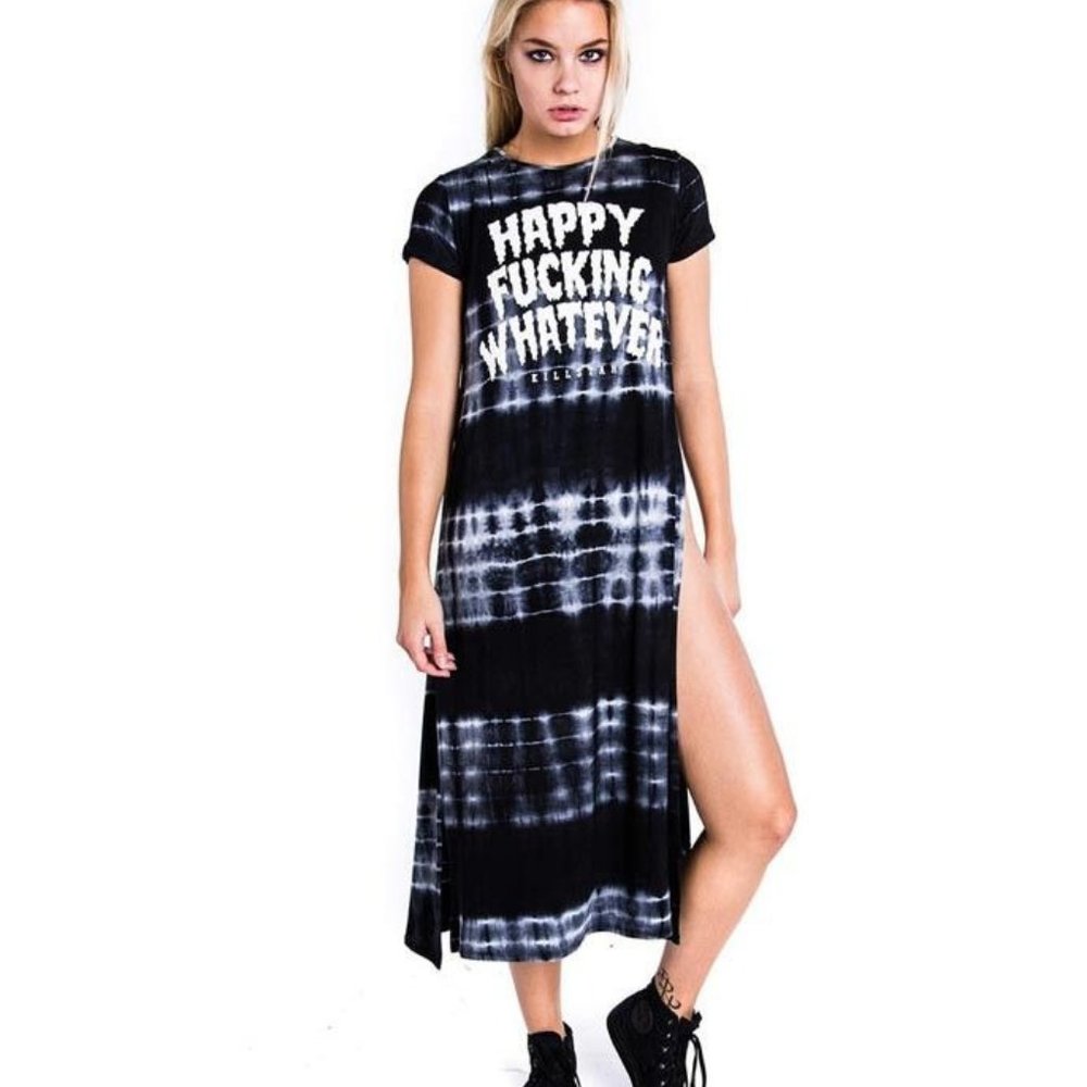 Killstar Split Dress Tie Dye SZ XXL